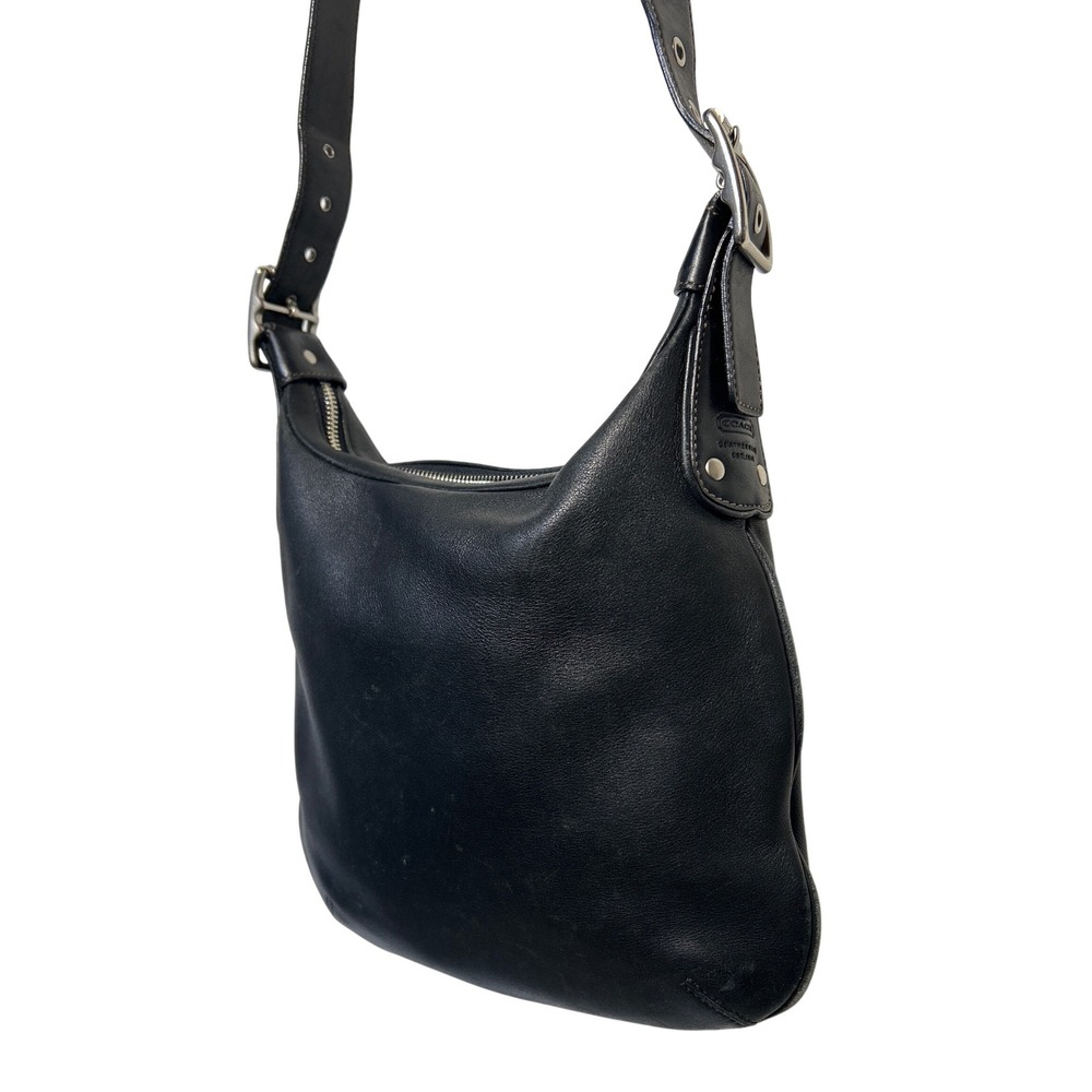 VTG Coach Soho Crossbody Purse w Shoulder Strap Black Leather 11" x 11"